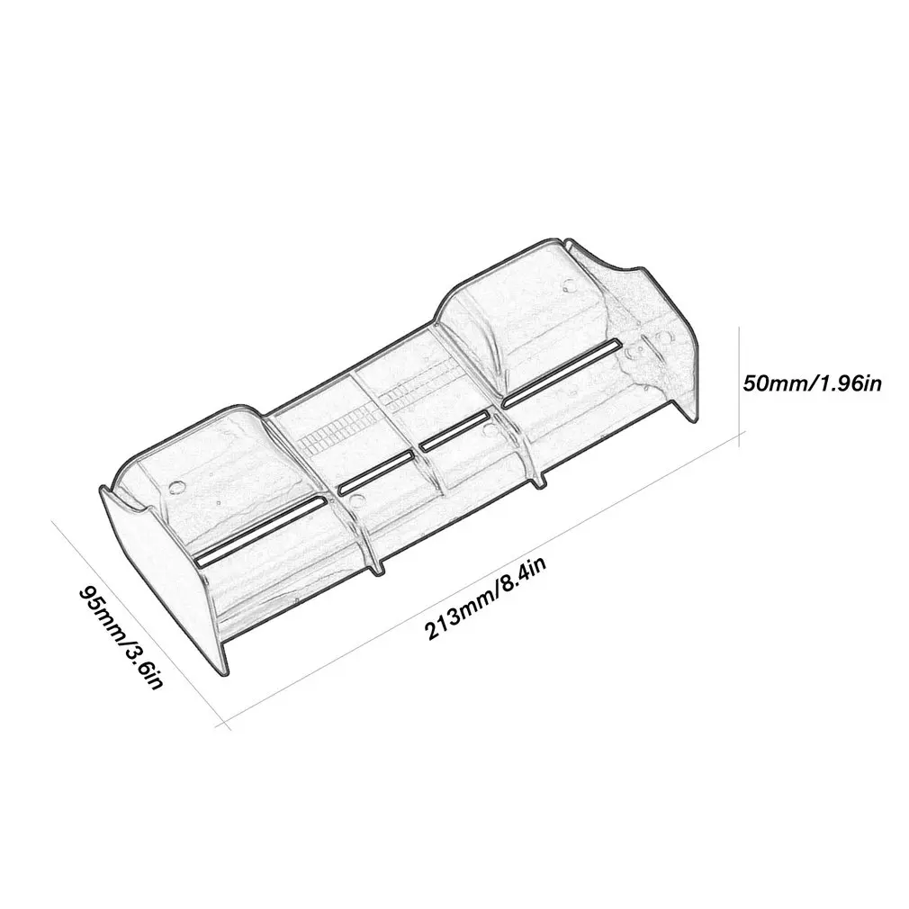 

1/8 RC Buggy Car Plastic Nylon Tail Wing for 1:8 Electric Powered Off Road Buggy Truck Upgraded Parts