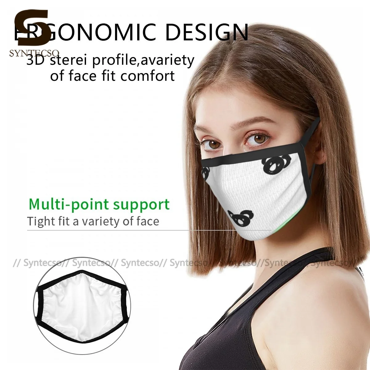 

Koala Face Mask Dropshipping Sublimation Fashion Cloth Unisex Mouth Facial Mask
