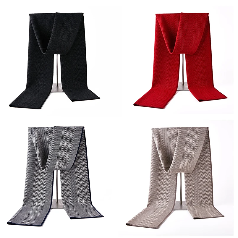 Новинка 2022 зимний мужской шарф шерстяной черные классические роскошные шарфы в