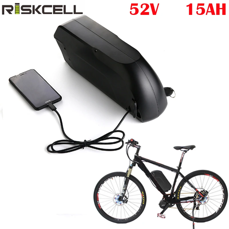 52 в 1000 Вт Электрический велосипед комплект литий ионный батарей 52V 15AH tigershark фара