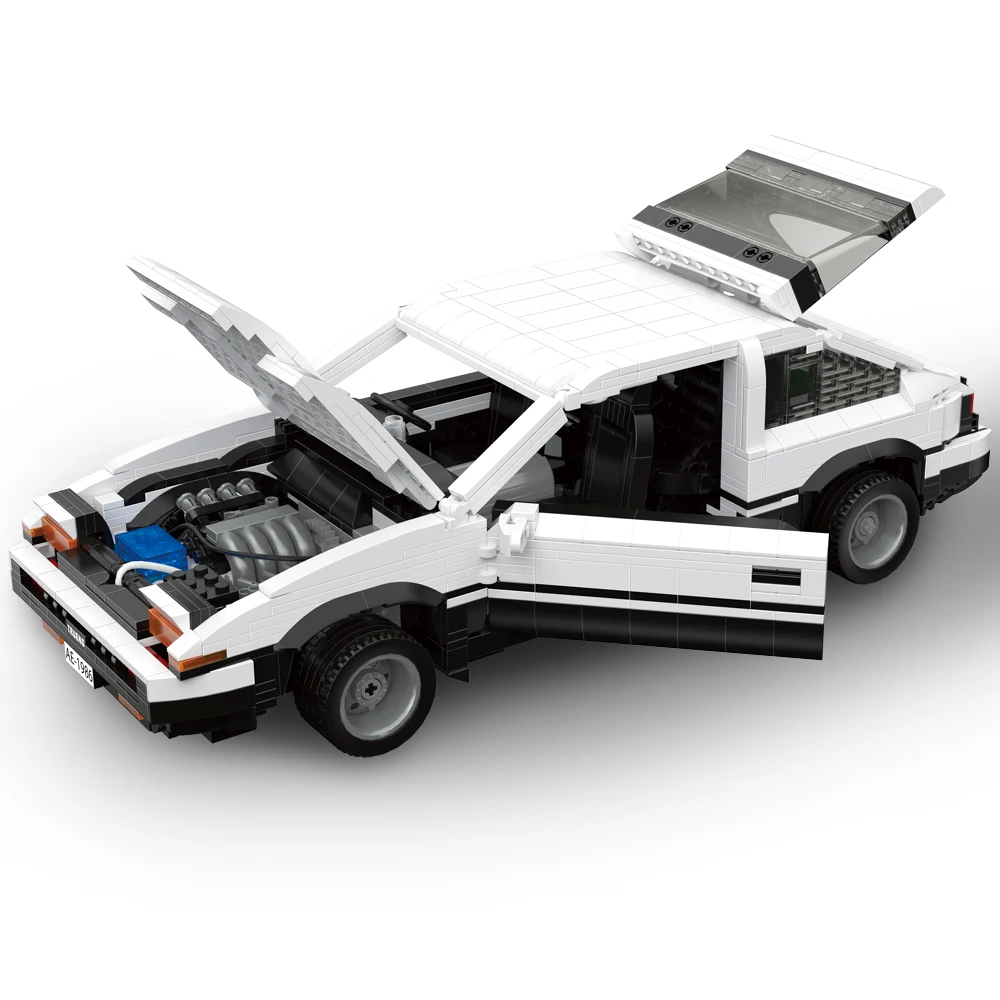 

Building Block Sets Vehicle Model Collection Kit, TOTOTA AE86 Racing Car Set, RC Car, Bluetooth, APP, STEM Toys, 1550 Pieces