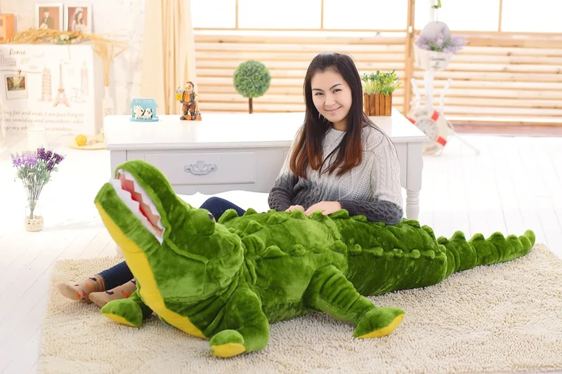 huge plush crocodile toy big stuffed pillow birthday gift about 200cm | Игрушки и хобби