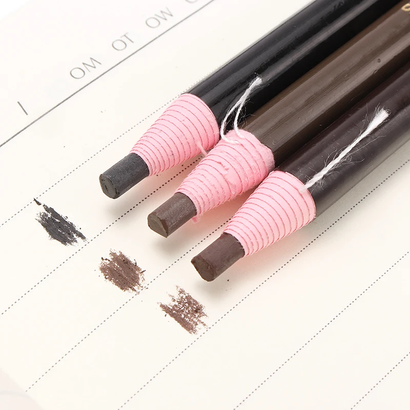 

12pcs Eyebrow Pencil Waterproof Microblading Pen Eyebrow Enhancer Easy Wear Eye Brow Makeup Peel Off Pen Brown/Dark Brown/Black