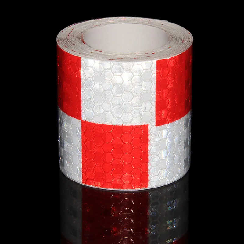 

5cm*5m Car Reflective Tape Decoration Stickers Car Warning Safety Reflection Tapes for Trucks Reflector Sticker White Red Decals