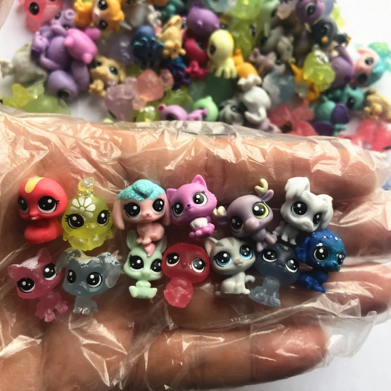 

Random Send 10/20/30pcs LPS DOGS Pet Shop Toys Mini Size 1cm Figurine Cat Dog Fox Unicorns Seal Snail Xmas For Kids