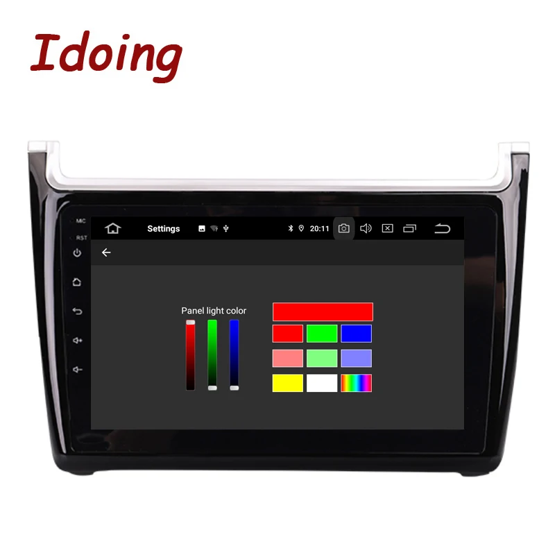 Автомобильный мультимедийный плеер Idoing 9 &quot 2.5D ips Android 10 радио для VWPolo 2011-2015 PX6