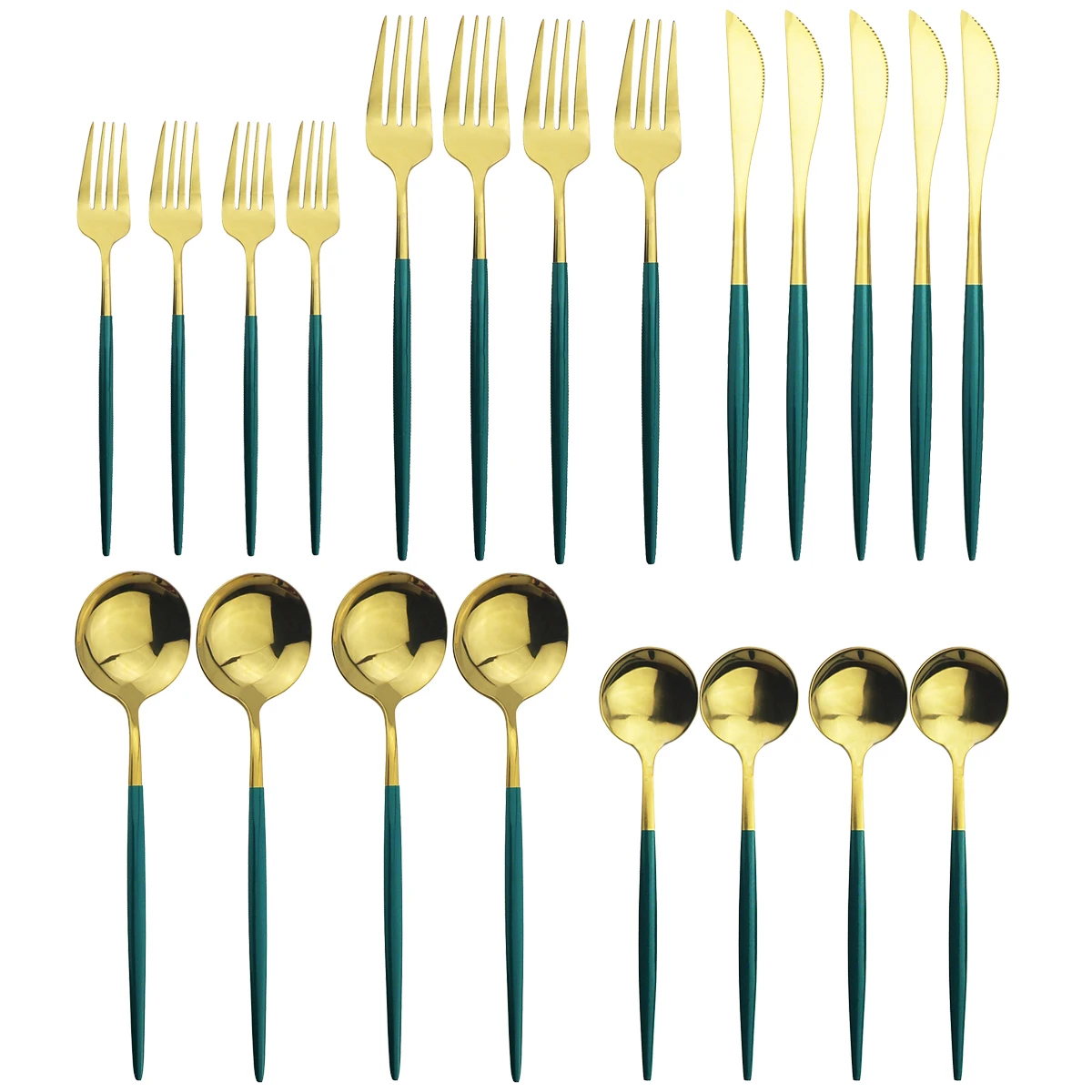 Горячая Распродажа Прямая поставка 20 шт. столовая посуда из нержавеющей стали 18/10