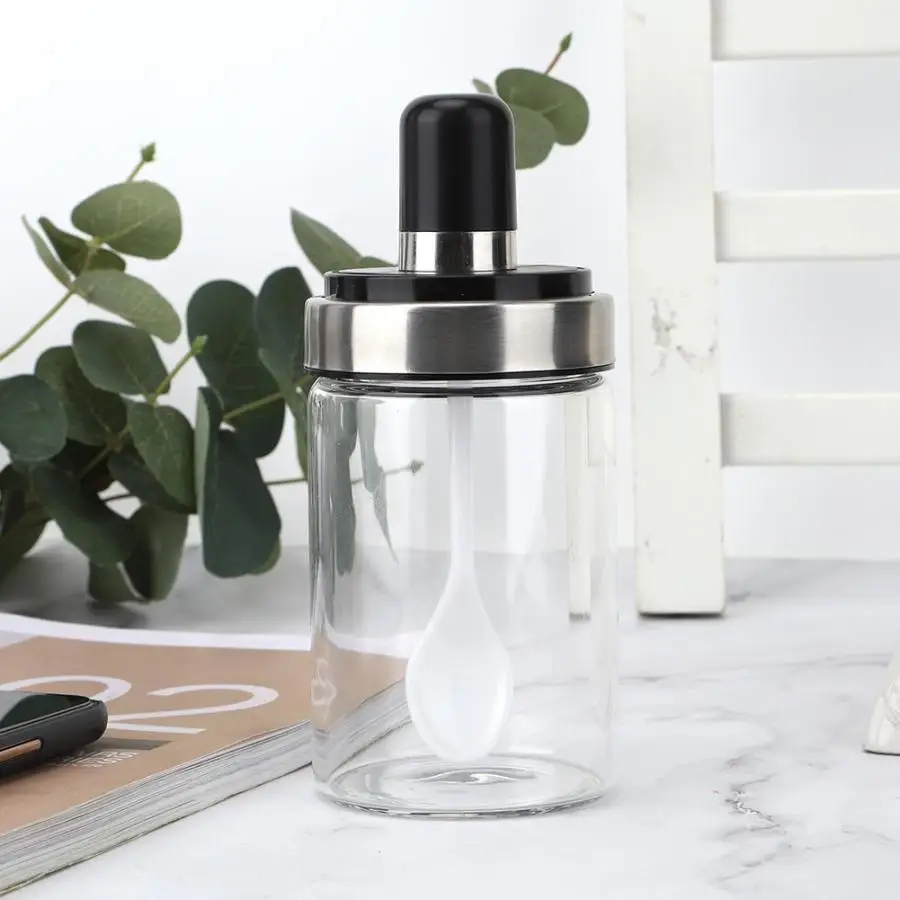 Банки для хранения пищевых продуктов прозрачная стеклянная приправа соль перец