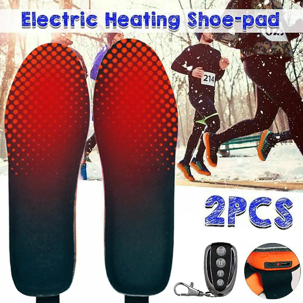 

Winter Remote Control Rechargeable Heating Insole Lithium Battery Electric Heated Insoles Keep Warm Shoes Pad For Camping Skiing