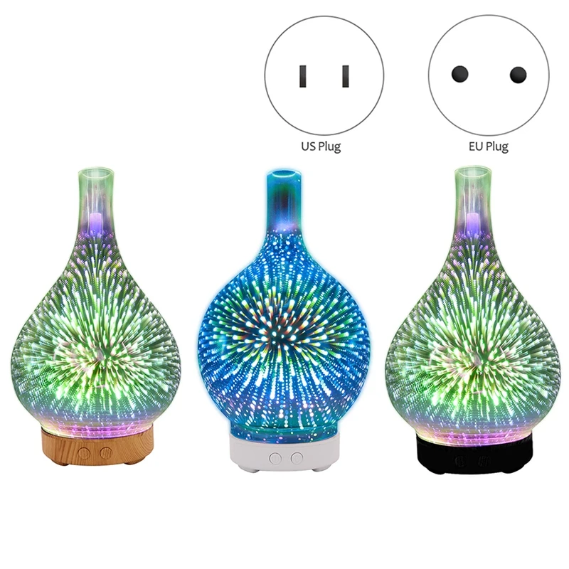 

3D USB Air Humidifier with 7 Color Led Night Light Aroma Oil Diffuser