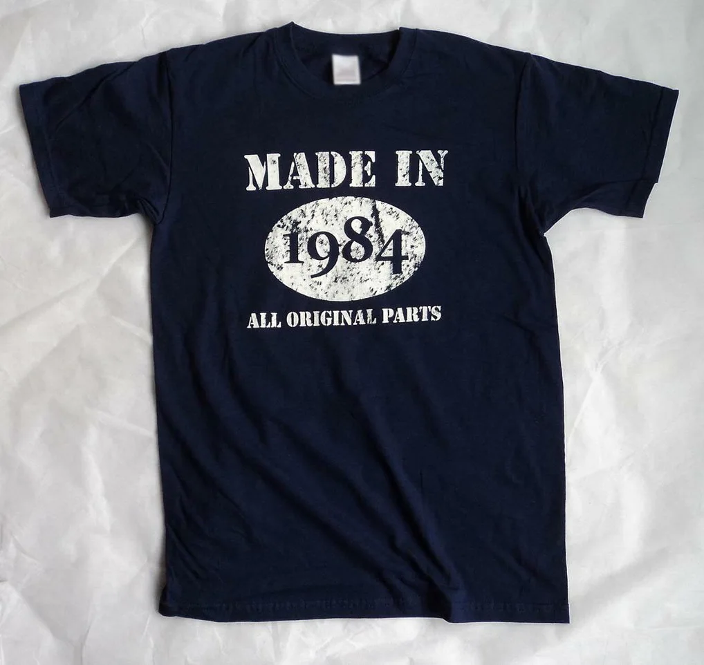 Сделано в 1984 г. все оригинальные детали футболок подарок на день рождения идея