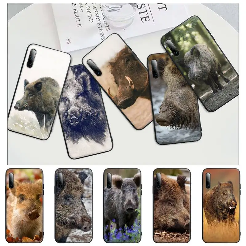 

Wild Boar Animal Phone Case For Samsung J4 J6 J5 J7 2016 Note 5 8 9 10 Lite Plus 20 Ultra Silicone Cover