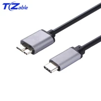 usb 3 1 type c to usb 3 0 micro b cable micro usb 3 0 male connector to usb c male plug for hard drive smartphone 1m black usb c