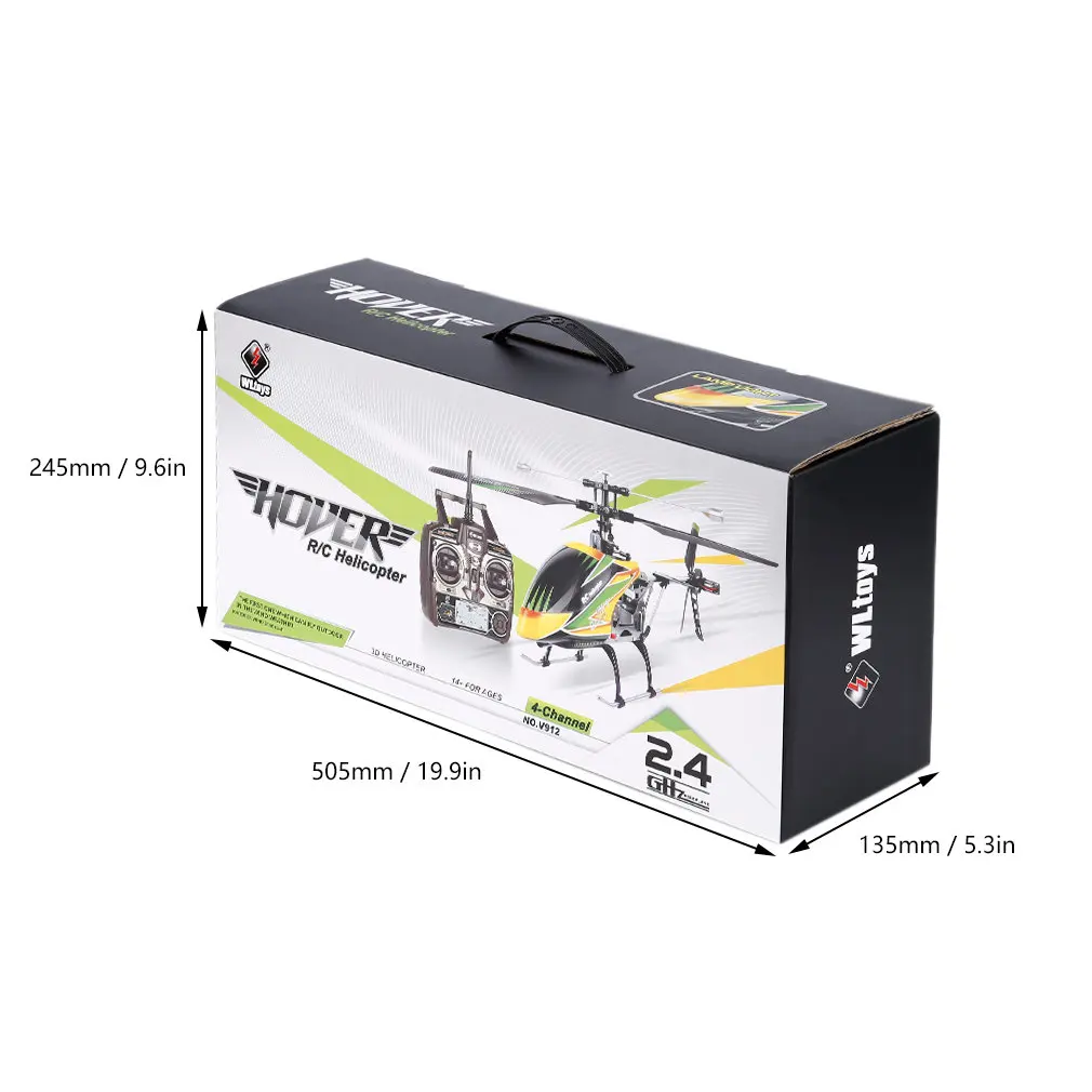 WLtoys V912 4 канала, оснащенный 2,4G ЖК-пультом дистанционного управления, вертолет, пульт дистанционного управления, самолет высокого качества, горячая новинка
