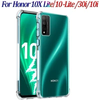 silicone phone case for honor 10x lite case shockproof protective cover honor 10i 20 pro 8x 9x p30 30 i p40 e transparent case