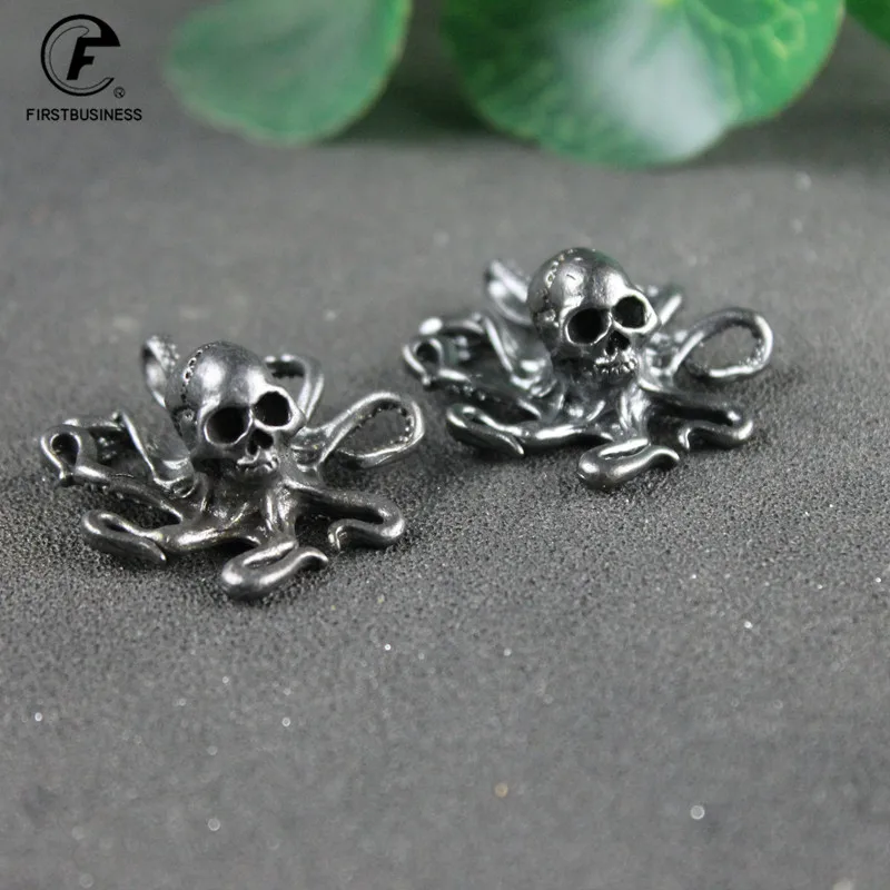 Винтажная фигурка осьминога в стиле панк украшение для стола латунный скелет