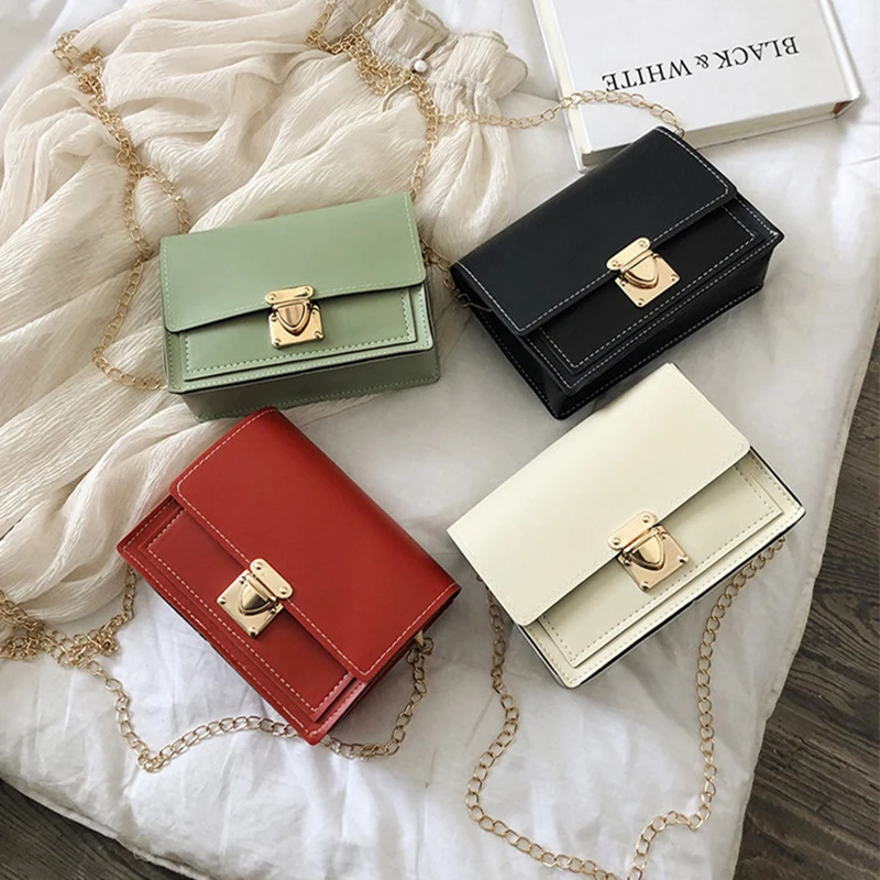 

1PC Women Handbag Sling Shoulder Tote Bag Lady Simple Small Square Casual Bag