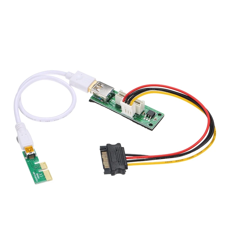 

Mini PCI-E X1 Удлинительный кабель PCIE 1X карта расширения с USB-кабелем и кабелем SATA