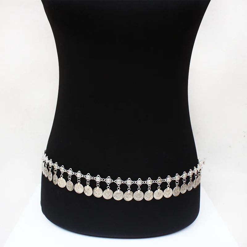 

Ювелирные изделия BONLAVIE, металлическая подвесная цепочка с монетницей и кисточкой, длинная цепочка на талию