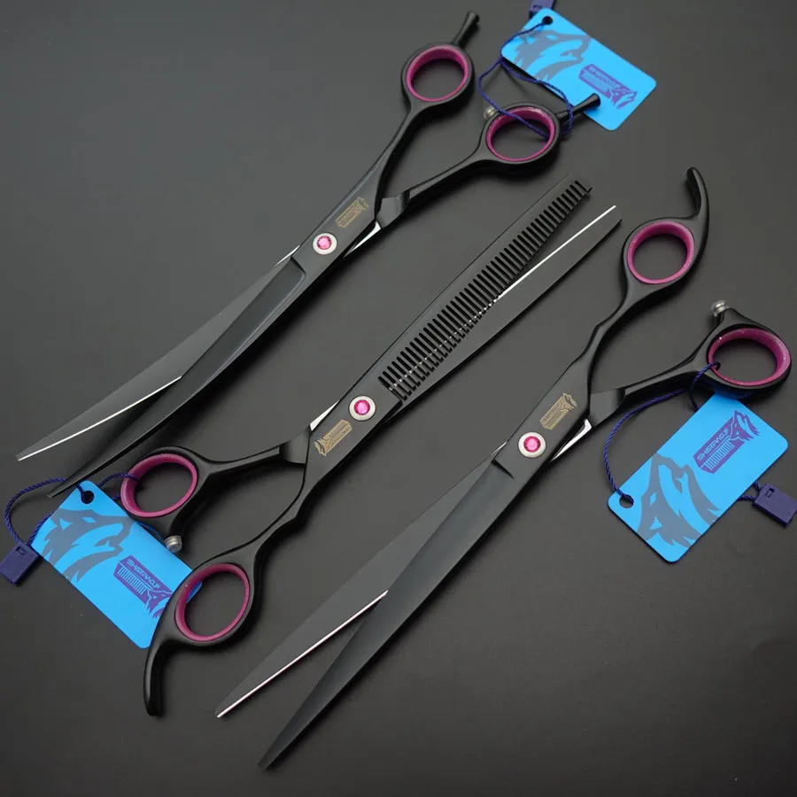 Профессиональные аксессуары набор из 8 прямых и 7 5 изогнутых ножниц расчески для