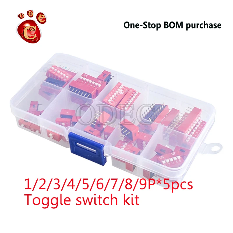 

Toggle switch 1/2/3/4/5/6/7/8/9P*5pcs=45pcs