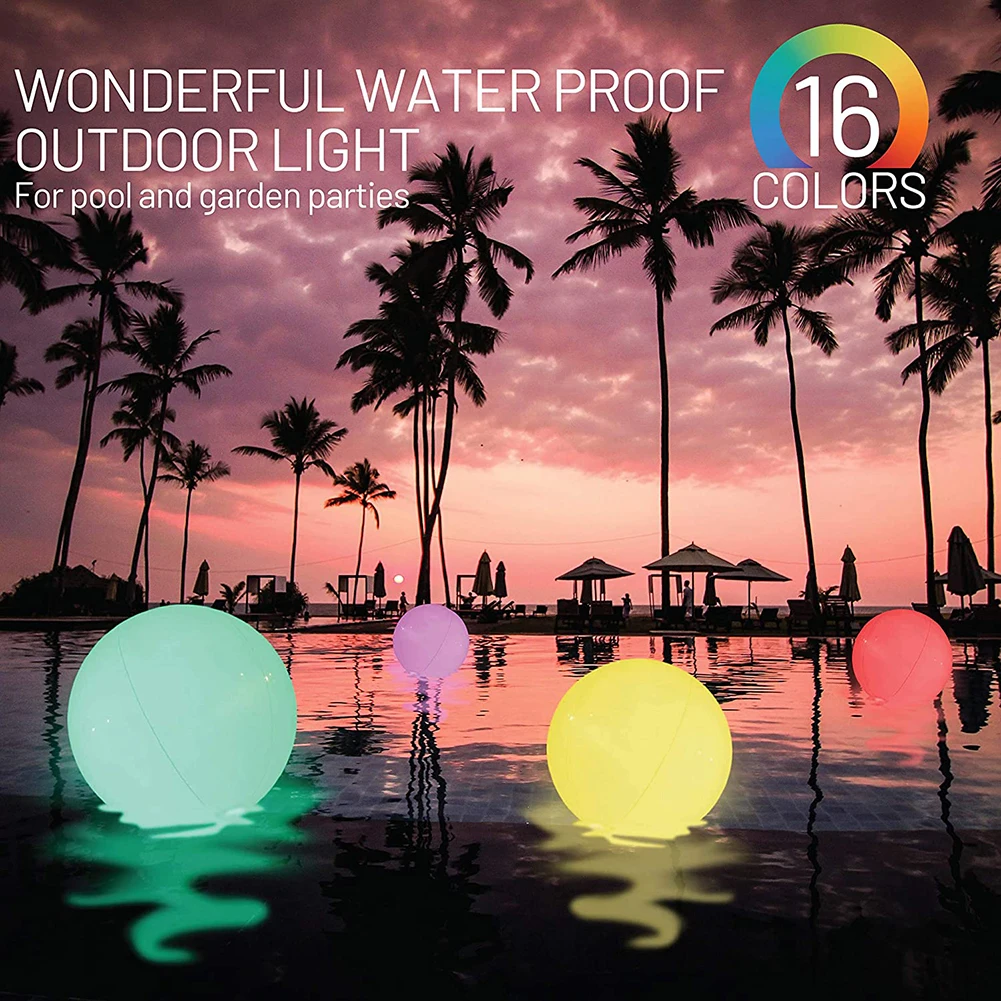 

Floating Pool Lights RGB Color Changing LED Ball Lights IP67 Waterproof Replaceable Button Cell Hot Tub Night Lights Pool Toys