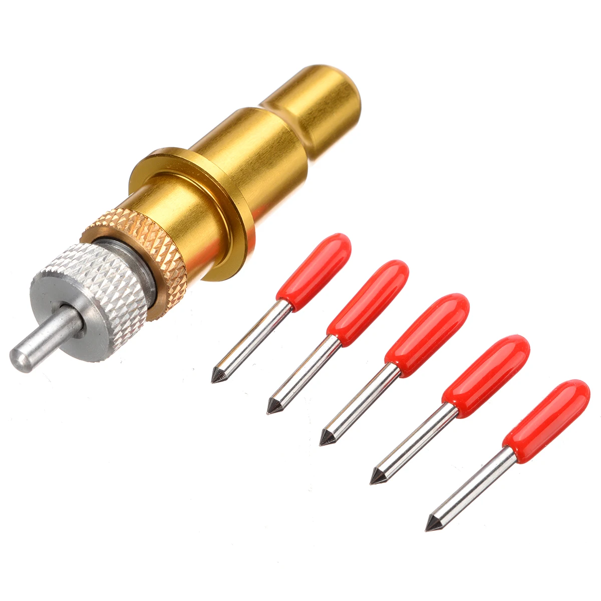 1 шт. прочный держатель лезвия плоттера золотой + 5 лезвий 45 градусов набор