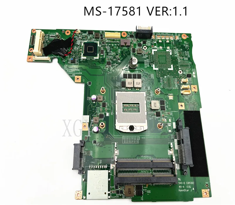 

MS-1758 MS-17581 VER:1.1 Original FOR MSI CX70 GP70 LAPTOP MOTHERBOARD 100% tests OK