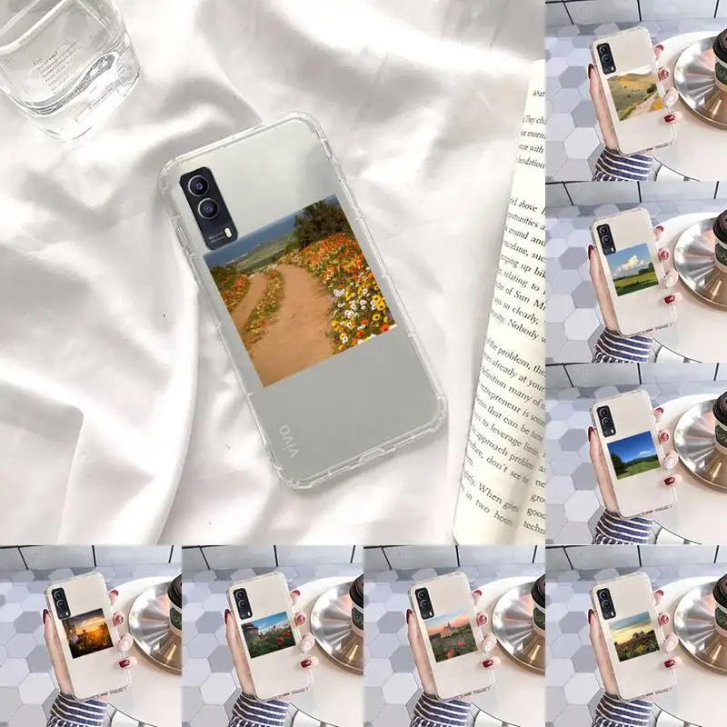 

Cottagecore Style Phone Case Transparent For VIVO Y 97 93 85 81 75 73 71 70 69 67 66 55 53 50 52 51 30 20 19 11 S E Mobile bags