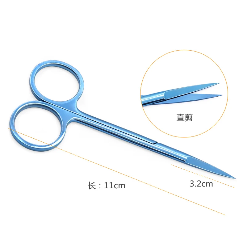 Титановые прямые/Изогнутые Ножницы для хирургии глаз 11 5 см режущие