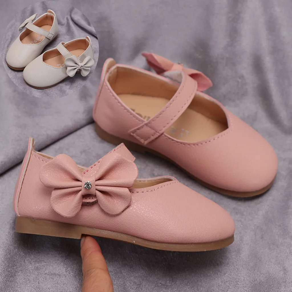 Обувь из искусственной кожи для маленьких девочек 0-18 месяцев нескользящая