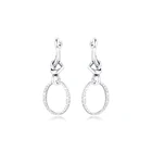 Узлом в форме сердца Длинные висячие серьги 2020 День матери Стерлинговое Серебряные ювелирные изделия серьги для женщин вечерние ювелирных изделий