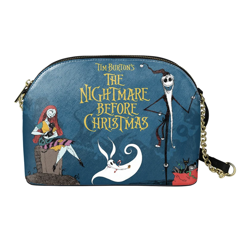 

WHEREISART New Fashion Women Shell Bags The Nightmare Before Christmas Print Female Casual Crossbody Bag Large Capacity Totes