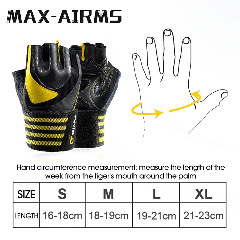 Maxairms 1 пара спортивных перчаток для тренажерного зала дышащие перчатки тяжелой