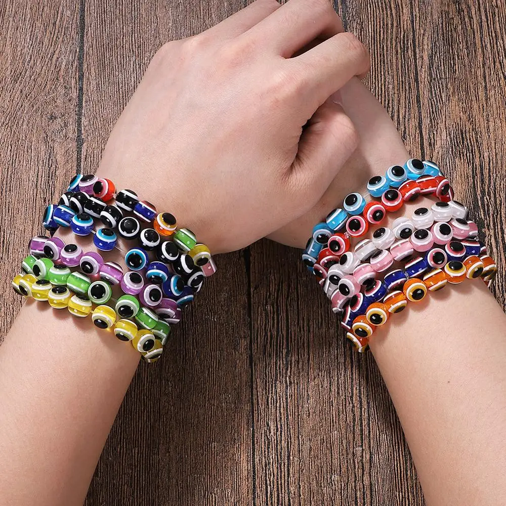Богемский стеклянный браслет с шариками ювелирный женский модный разноцветный