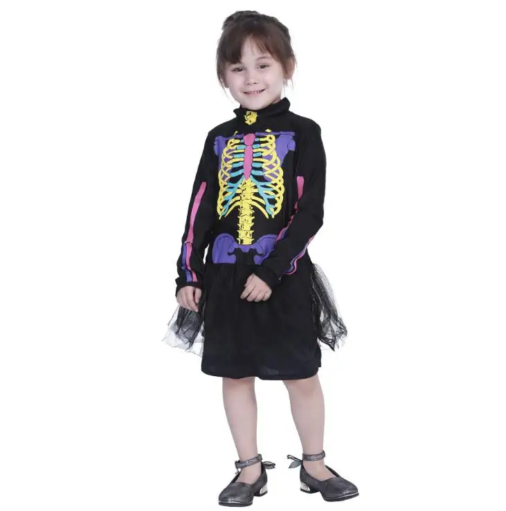 

Halloween costume colorful skull performance costume party cosplay