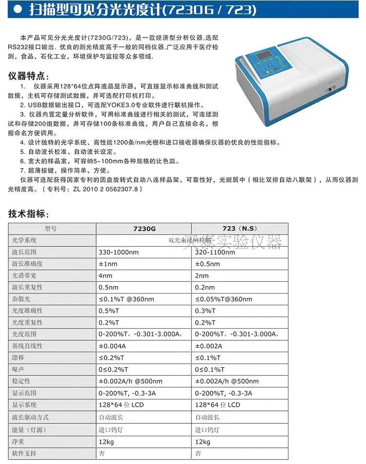 721/722/752 UV-Vis Spectrophotometer 752 Digital Portable Photometer Test Tungsten Lamp Lab | Канцтовары для офиса и дома