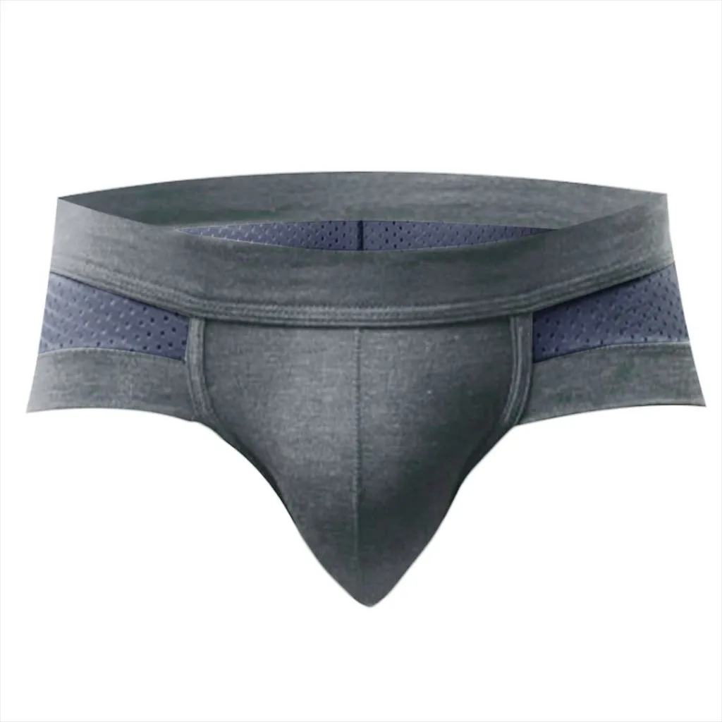 

WOMAIL Four seasons Mens Sexy Cotton designed Underwear shorts men BriefsBrand Briefs Slip Mesh Shorts Solid Underwear