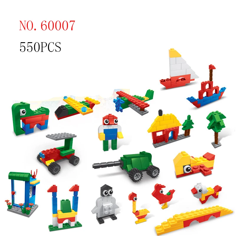 

60007 550PCS Free assembly series Building Blocks Toys free combination Bricks Toys For Kids Gift