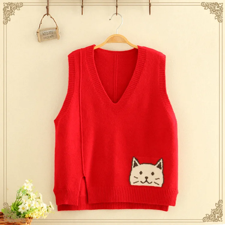 Женский жилет с V-образным вырезом карманами |