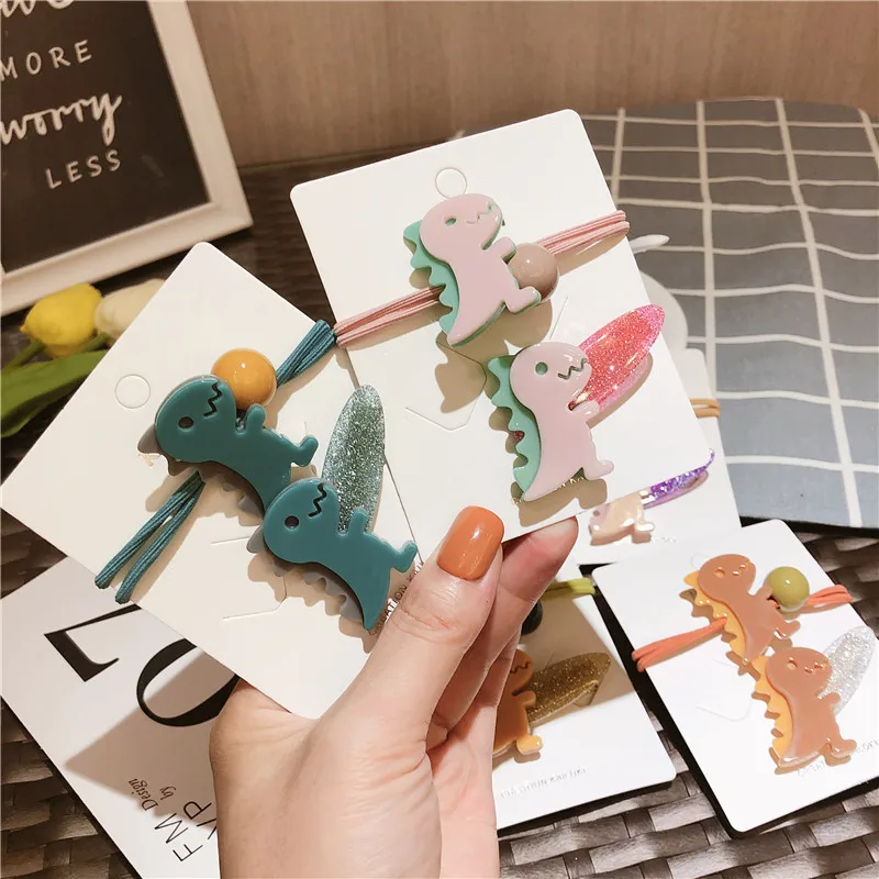 Мультяшные аксессуары для волос набор динозавров хрустальные заколки