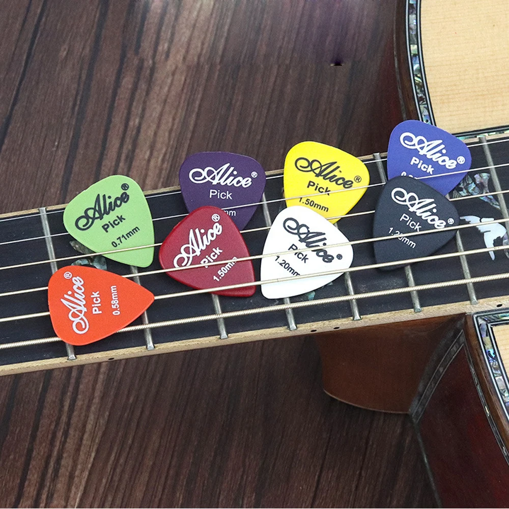 1 Box Case 30-50 Guitar Picks Alice Acoustic Electric Bass Pic Plectrum Mediator Guitar Accessories Thickness 0.58 - 1.5 mm