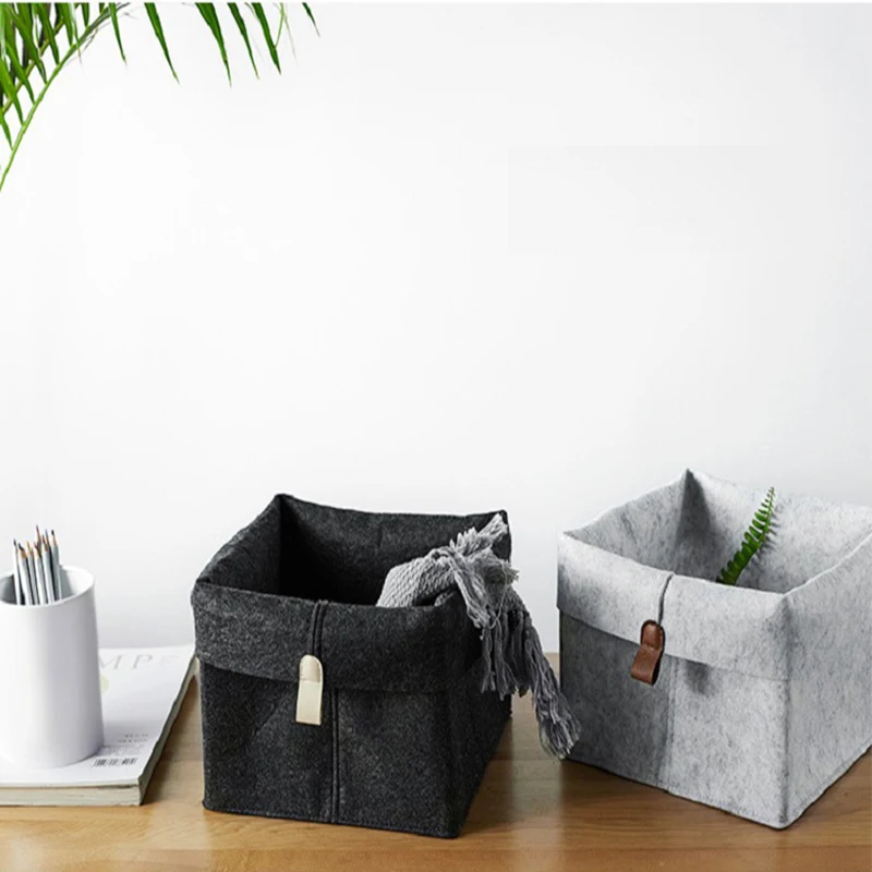 Портативная корзина для хранения одежды и игрушек с кожаной ручкой|Сумки вещей| |