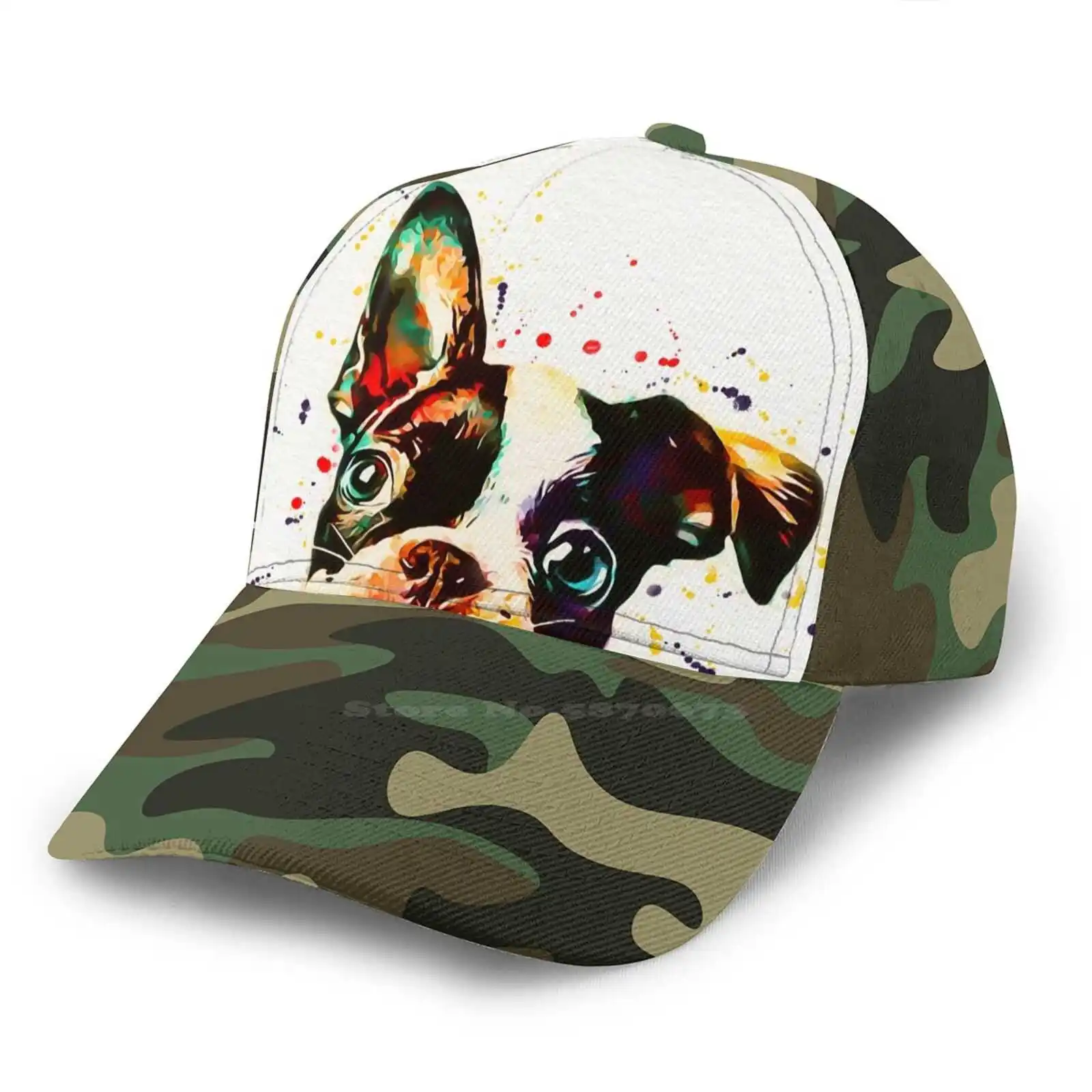 Акварельная шапка Boston Terrier в стиле хип-хоп модная кепка для собак Бостон-терьер