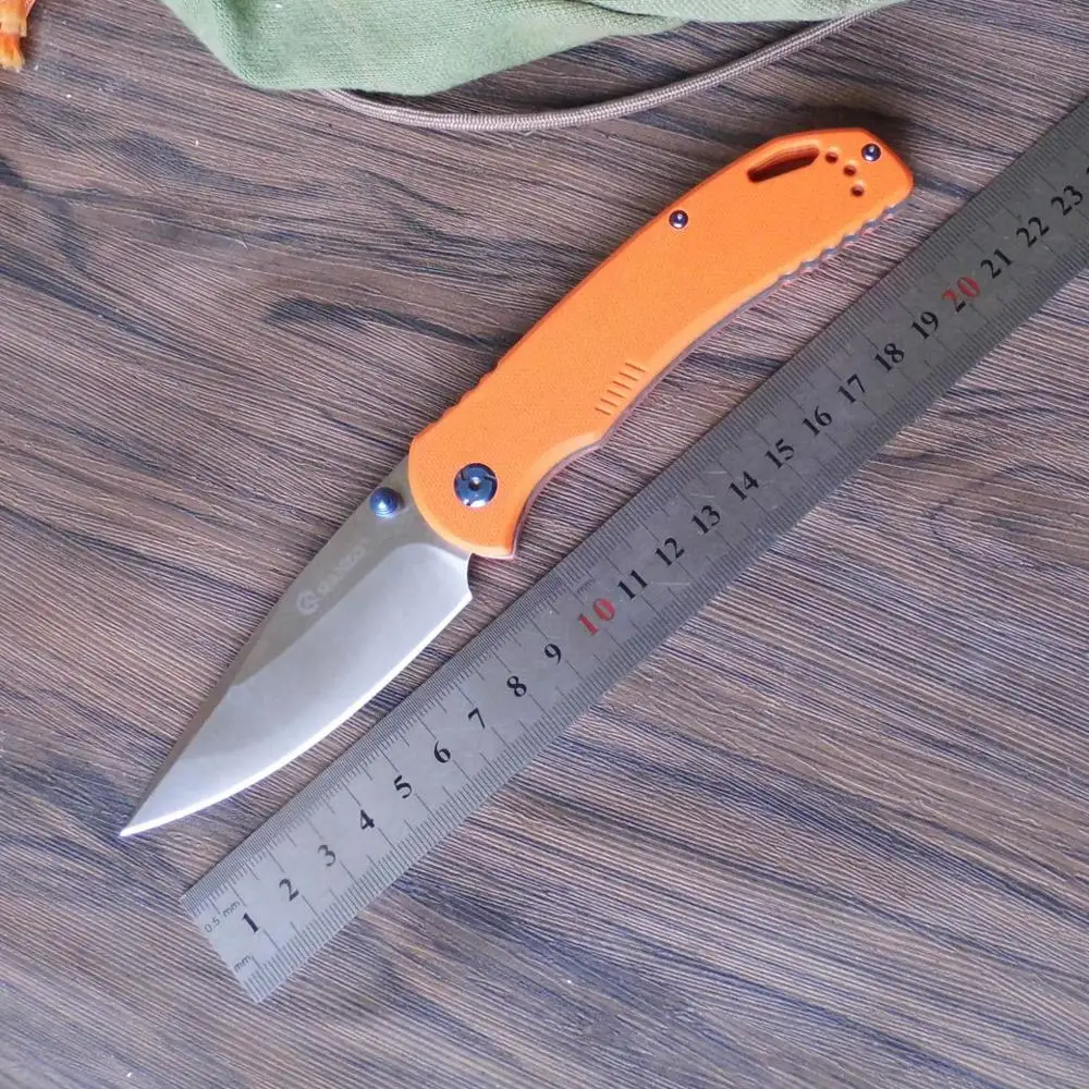 Оранжевый 58-60HRC Ganzo G7531 440C G10 или ручка из углеродного волокна складной нож для выживания походный инструмент карманный нож тактический edc Открытый инструмент - Цвет: Оранжевый
