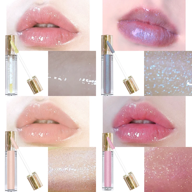 

12 colors pearlescent moist lip gloss starry sky color transparent nude color lip glaze low MOQ customized private label makeup