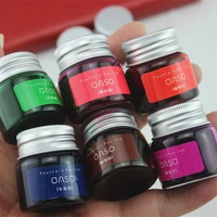20ml bottled glass smooth writing fountain pen ink refill school student stationery office supplies 9 colors