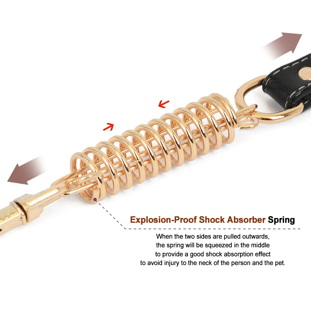 Поводок для собак с короткой цепью СПРИНТ поводок пружинным буфером поводки из