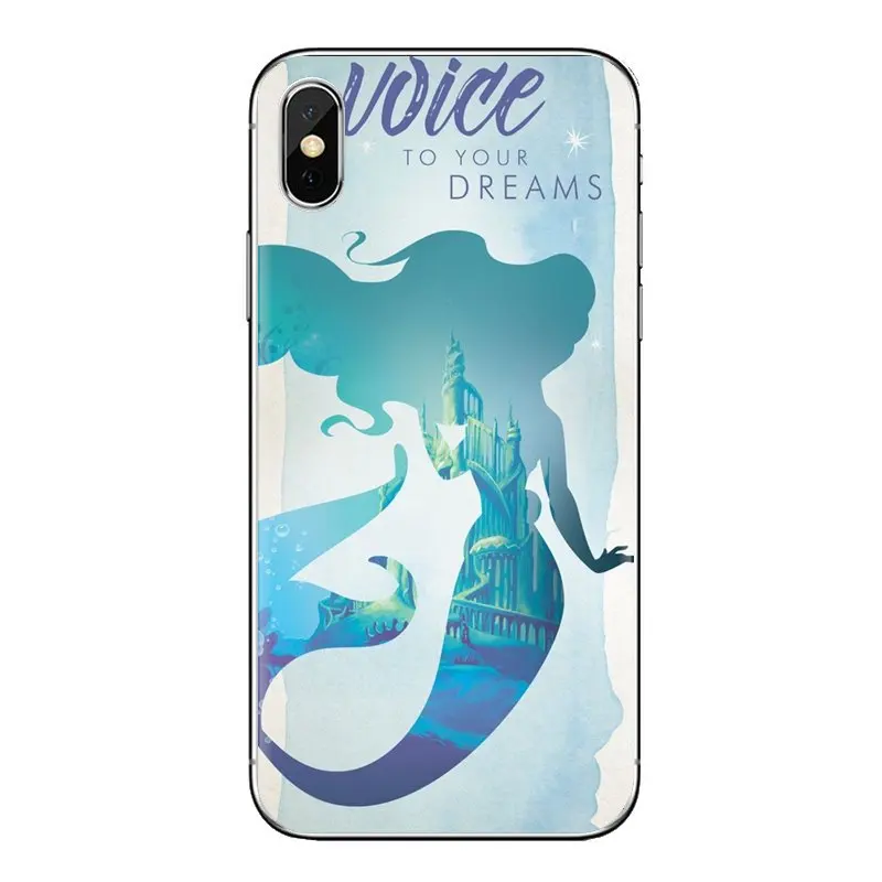 Прозрачный ТПУ чехол маленькая Русалка Принцесса Сказка для Samsung Galaxy A3 A5 A7 A9 A8 Star A6