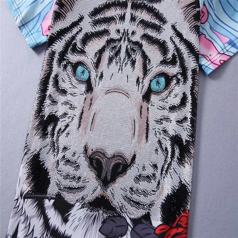 Футболка мужская с короткими рукавами приталенная дизайнерская рубашка принтом